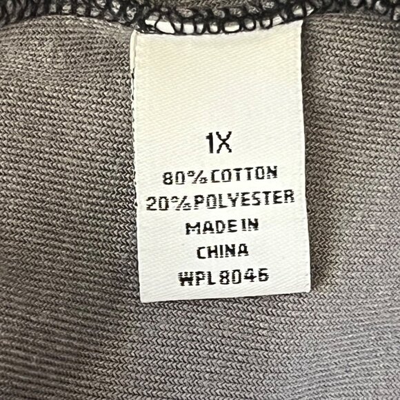 Style & Co Sport Womens 1X Velour Jacket Purple Black Abstract Full Zip  LW - Picture 11 of 15